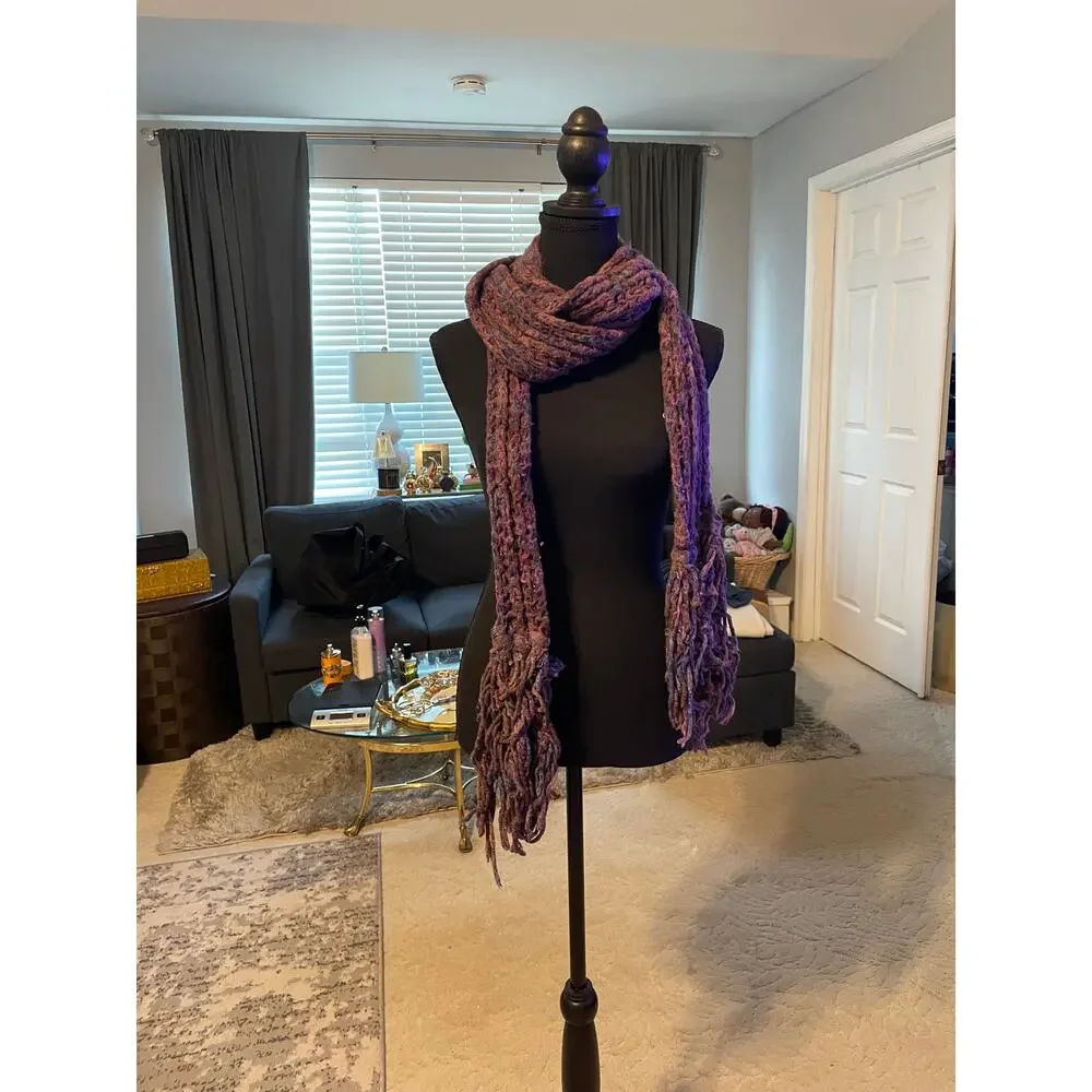 Lot of 2 Cozy Winter Scarves Soft Cold Weather Accessories